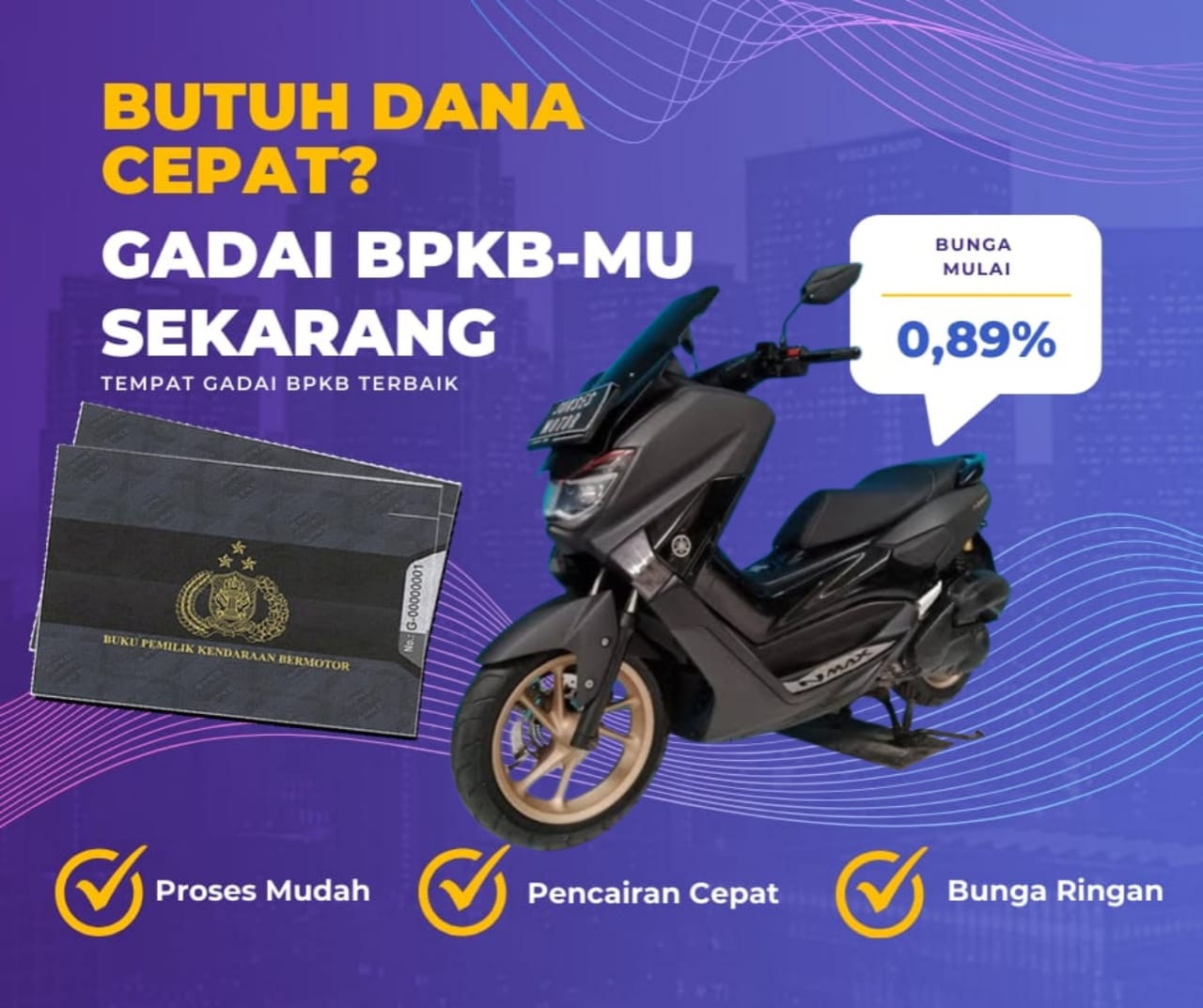 Kredit Jaminan Bpkb Motor Yamaha Nmax 150 ABS Dapat Dana Berapa? Seperti Ini Simulasinya